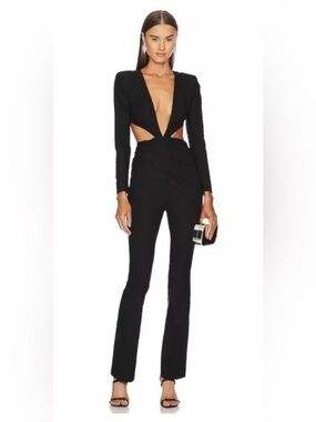 Michael Costello x Revolve Mercy Cut-out Jumpsuit in Black Size Medium